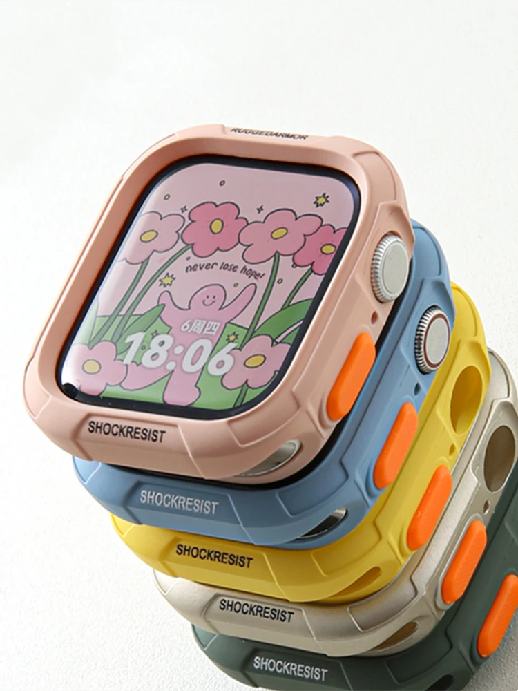 Stylish Letter Armor Shockproof Watch Case - Premium Anti-Fall Protection Cover