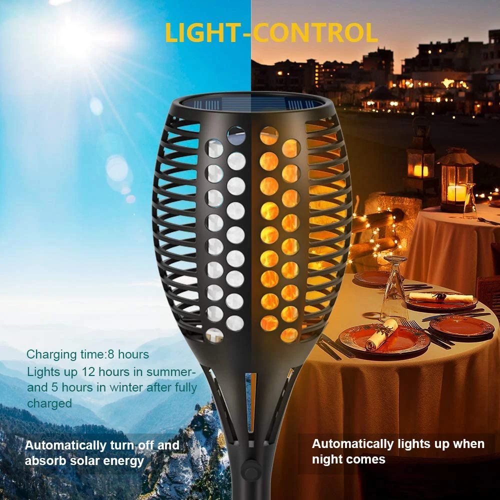 solar hanging lanterns Solar Lamp Outdoor Solar Lights Waterproof Landscape Garden Pathway Light with Vivid Dancing Flickering Flames Christmas gift outdoor solar lights for house