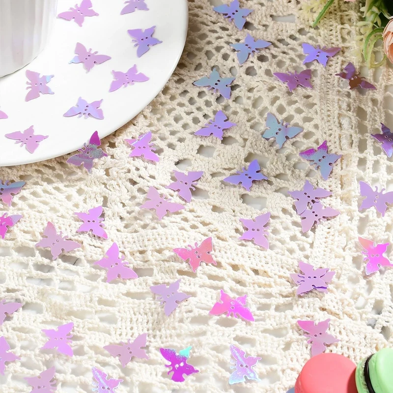Purple Butterfly Confetti Wedding Party Desktop Decoration Supplies，Birthday Party Supplies