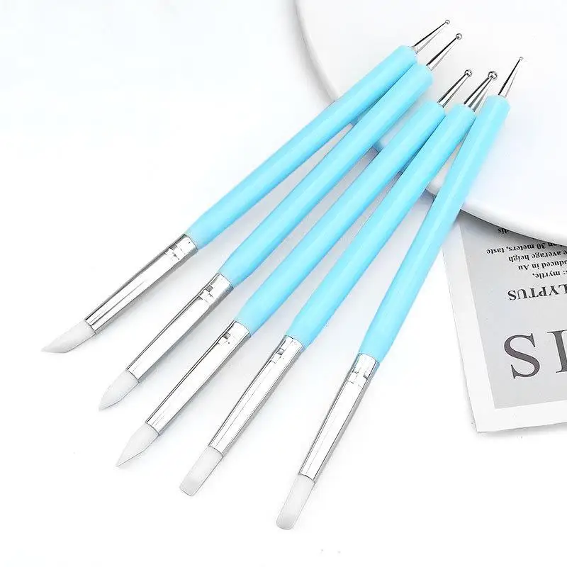 5/6/10PCS Silicone Clay Sculpting Tool For Brush Modeling Dotting Nail Art  Pottery Clay Tools