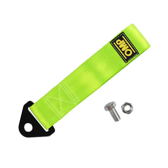High-Strength Nylon Tow Strap Universal Car Racing Tow Ropes Auto Trailer Ropes Auto Trailer Ropes Bumper Trailer Towing Strap Green