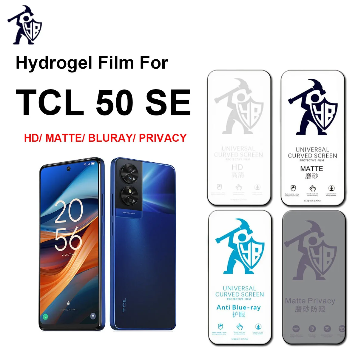

2 шт., матовая защитная пленка для TCL 50 SE 2024 HD TCL 50