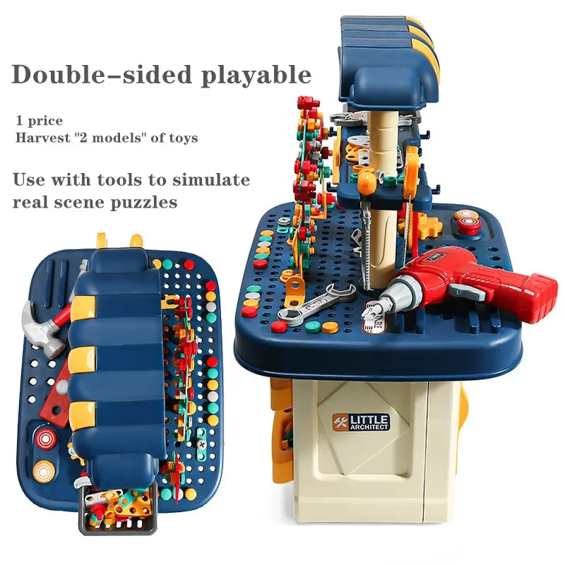 Kids Simulation Repair Tool Bench Set DIY Electric Drill Screwdriver Disassembly Accessories Game Educational Toy Gifts for Boys