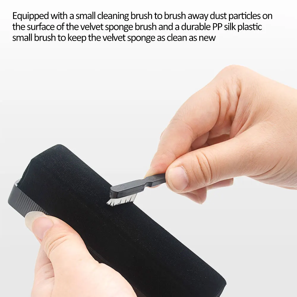 3 in 1 Anti-Static Phonograph Turntable Vinyl Record Cleaning Kit Dust Remover Brush For Records Maintenance turntable adapter vinyl record cleaner brush