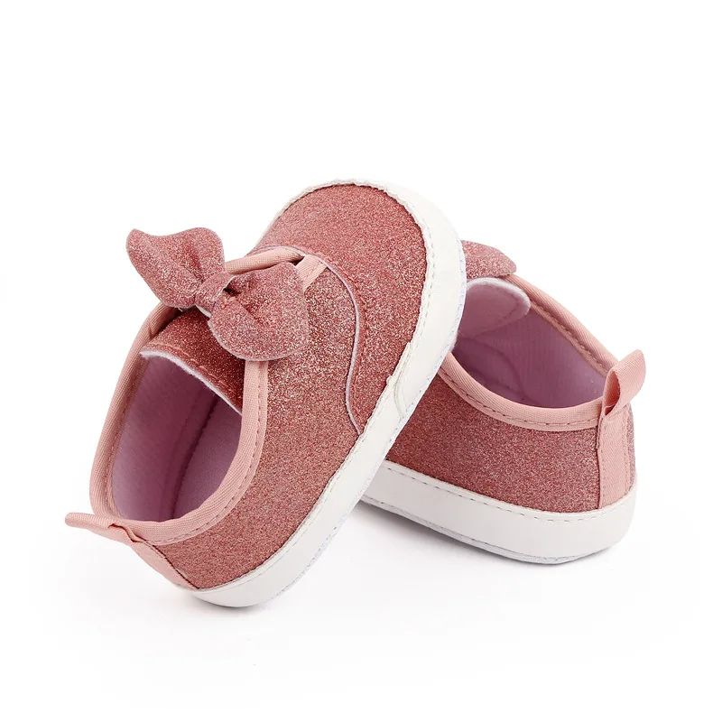 Fashion Designer Baby Girl Shoes Shinny Pink Slip-on Newborn Infant First Walkers Toddler Sneakers Breathable Casual Shoes 4