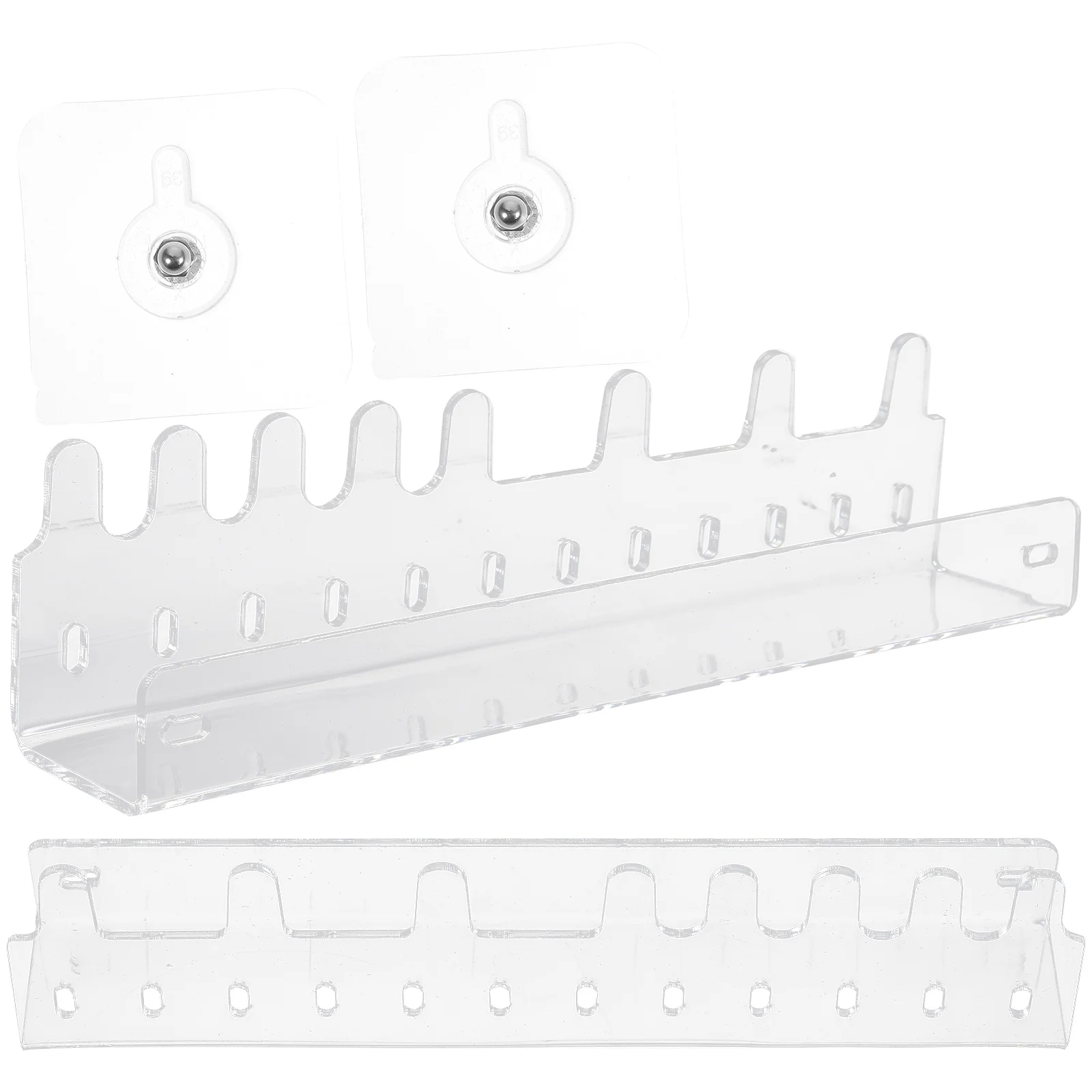 

2 Pcs Wall Jewelry Rack Organizer Hanging Earring Stands Organizers Necklace Display Acrylic Mounted Shelf Holder Storage