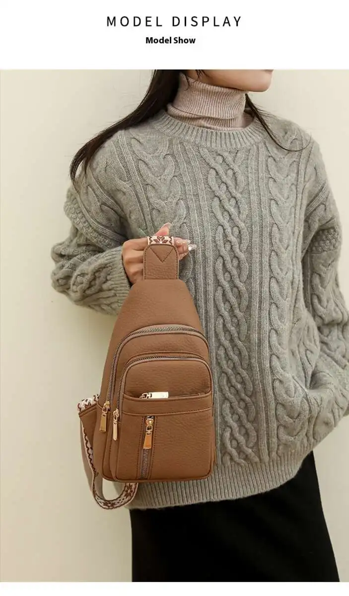 Damen Brusttasche Retro Pu Leder Umhängetasche Für Jeden Anlass_voghion.com