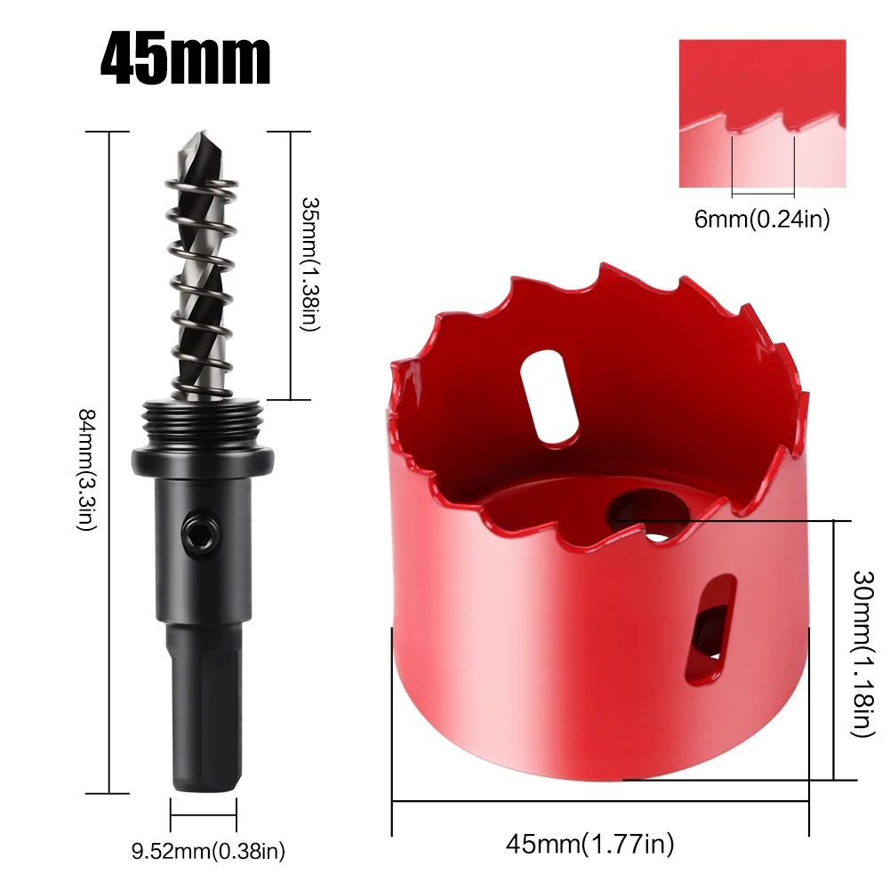 Bi-Metal Hole Saw HSS Drill Bit for Versatile Cutting (15-200mm)