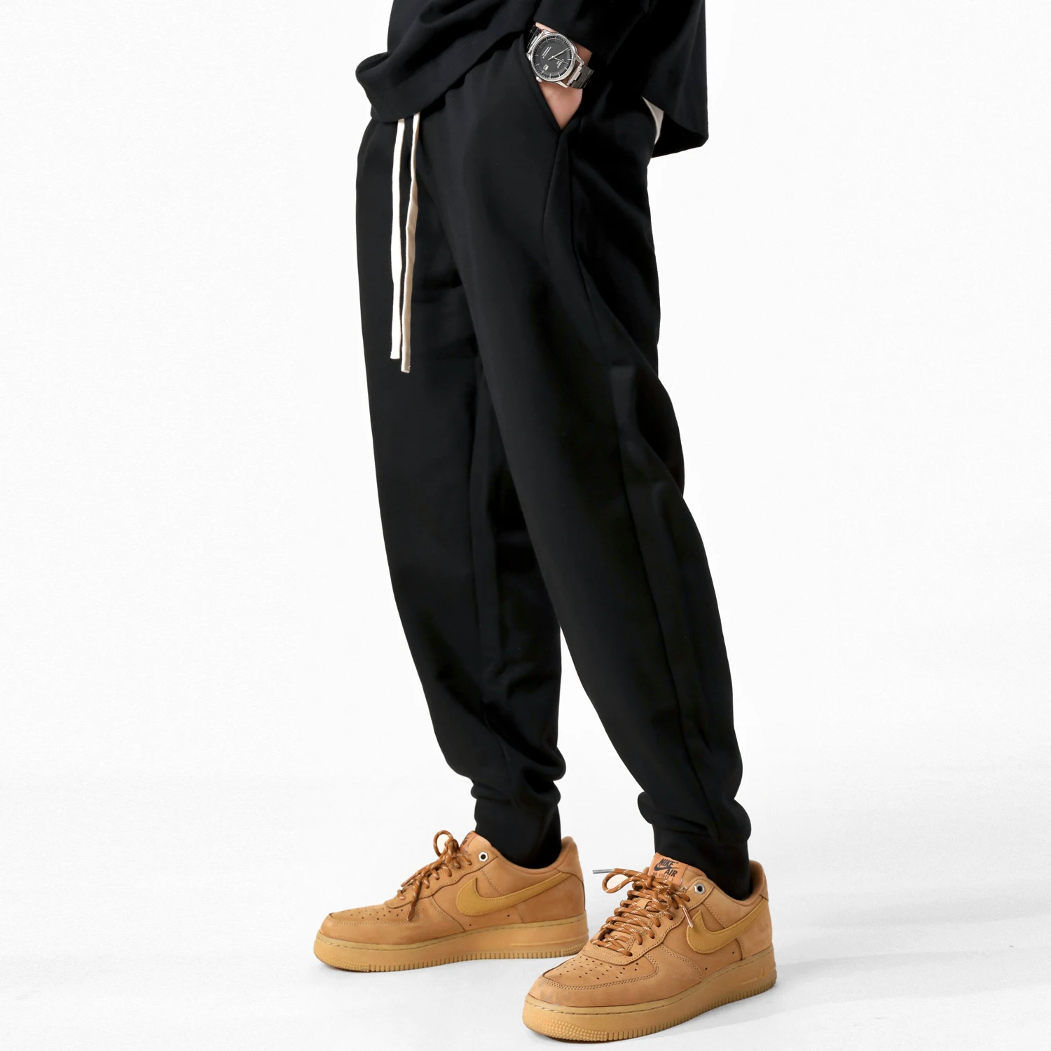 

2022 Fashion Sweatpants Joggers Men Baggy Cotton Casual Pants Drawstring Fitness Sportswear Gyms Jogging Long Trousers R19