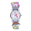 Cute candy color silicone strap unicorn pattern quartz Children's cartoon watch 6