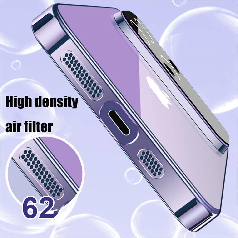 Luxury Original Plating Clear Phone Case with Full Lens Protection & Shockproof Cover