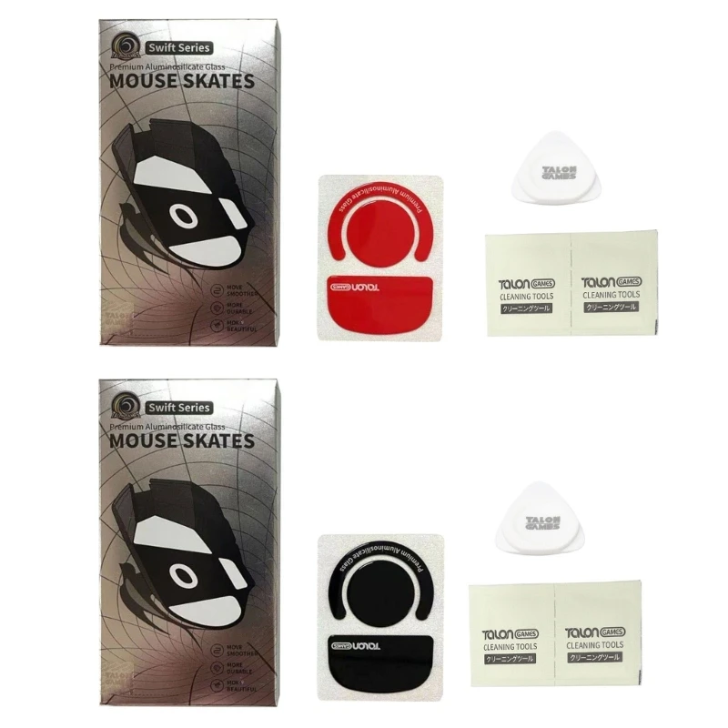 1set Talongames Glass Mouse Skates Stickers Mouse Feet Pad Glides