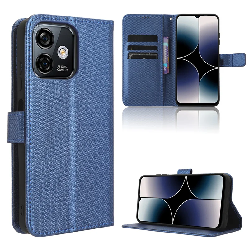 Per Ulefone Note 16 Pro Case Luxury Flip Diamond Pattern Skin Pu Leather Wallet Cover Per Ulefone Note16 Pro Phone Bags