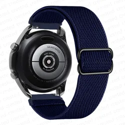 Nylon Elastic Wristband Bracelet - 20mm/22mm Adjustable Strap - 22mm (Midnight blue)