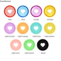 Fromthenon Binder Notebook Plastic Disc Rings 28/32/24mm Macaroon Color Binding Discs In Heart Shape for Mushroom Hole Planner 2