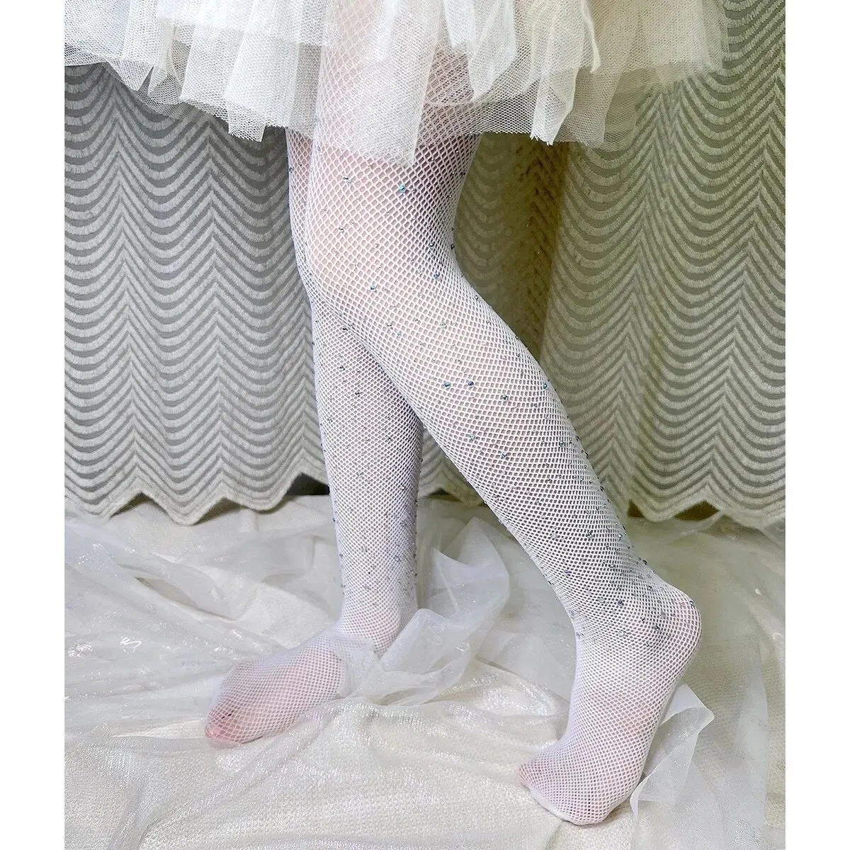 Kids Pantyhose Summer Girls Stockings Hollow Mesh Tights Fishnet Princess Spainish Style Thin Ballet Botton Pant