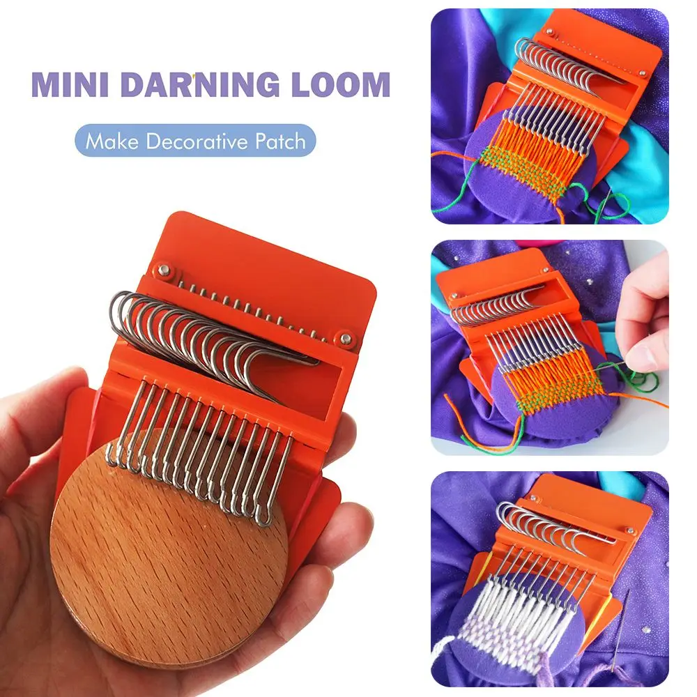 

Makes Beautiful Stitching Mending Jeans Clothes Fun Mending Loom Small Loom Speedweve Type Weave Tool Darning Machine Loom