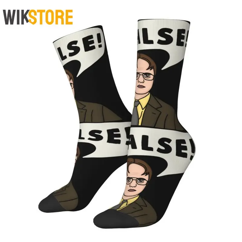 

Искусственные мужские женские мужские носки Dwight Schrute в стиле хип-хоп Веселая Экипировка унисекс Веселая Бриллиантовая Одежда Носки для бега спортивные носки