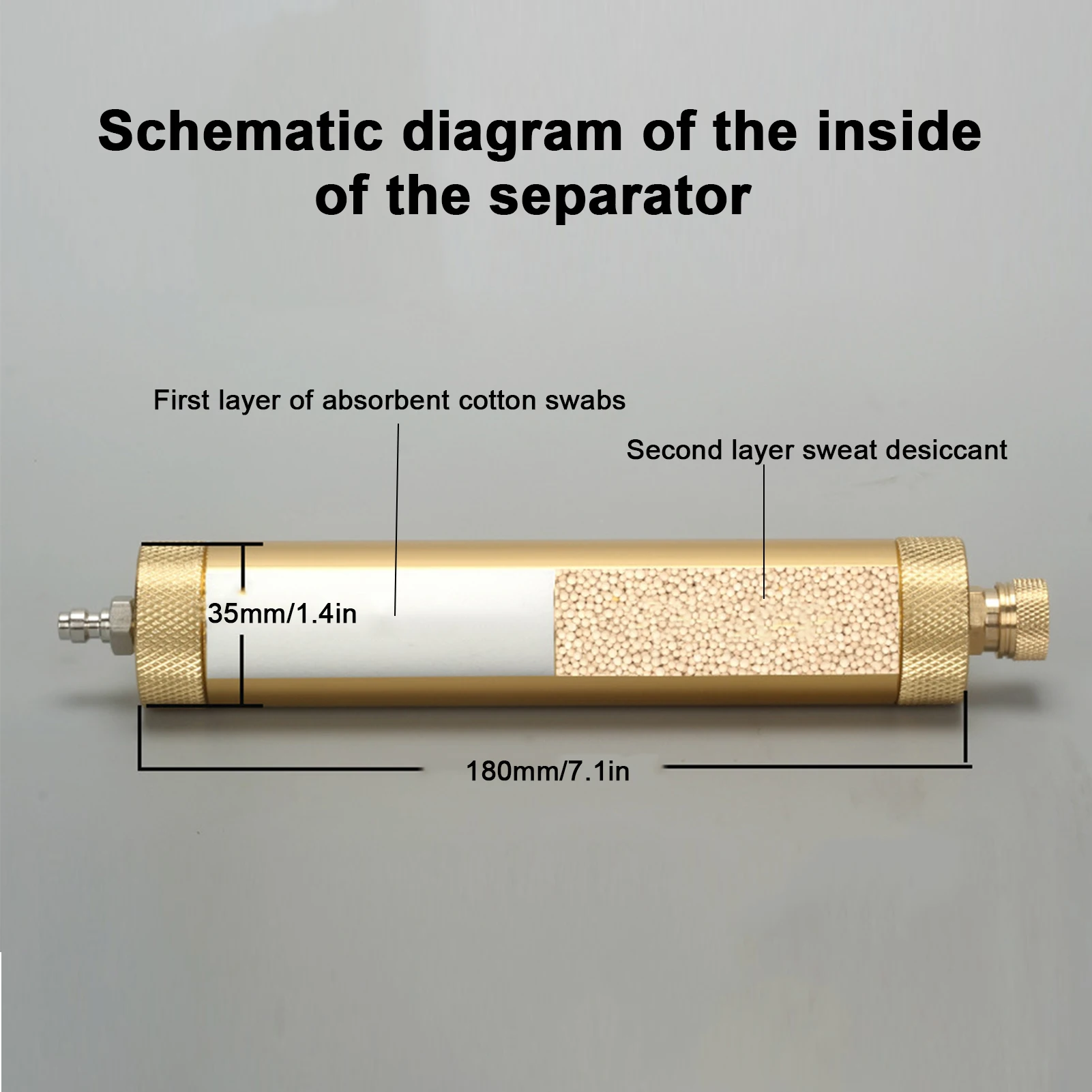 30mpa Oil Water Separator Oil‑Water Separator Filter for High Pressure Pump 30mpa Aluminium Alloy Car Accessory oil water separator