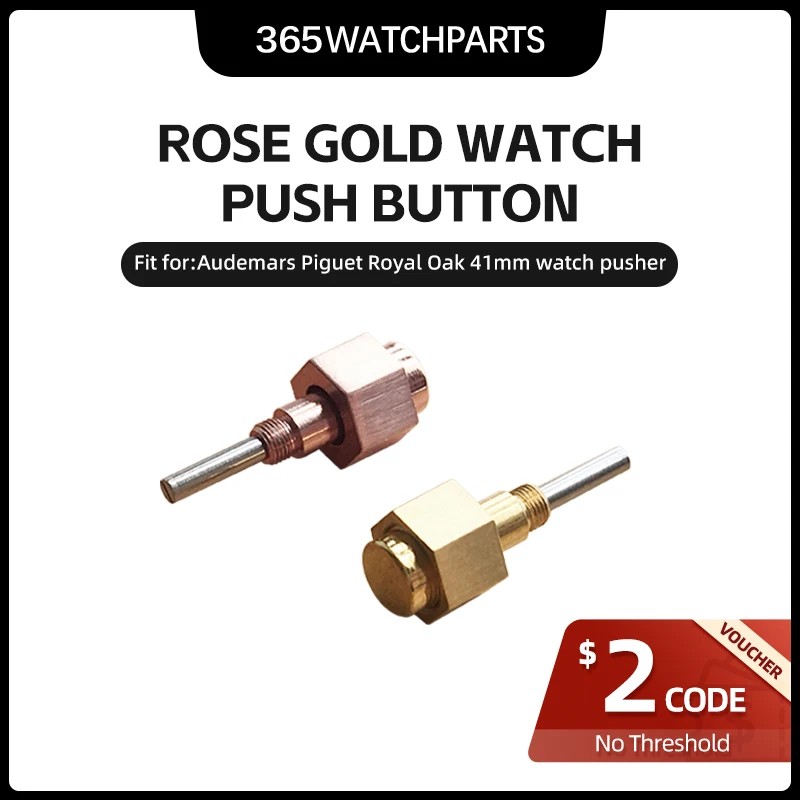 

Steel Rose Gold Watch Pusher Button for AP Audemars Piguet Royal Oak 41mm Automic Watch