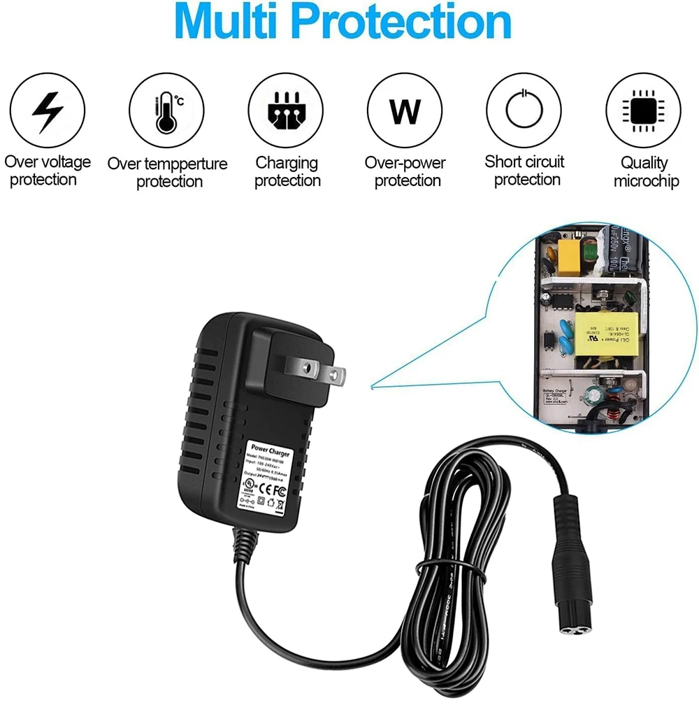 Charger for Razor Mx350 Motorcycle Dirt Replacement Razor E300 E200 E175 E100, Dirt Quad 4 Wheeler, Pocket Mod, Sports Mode 5