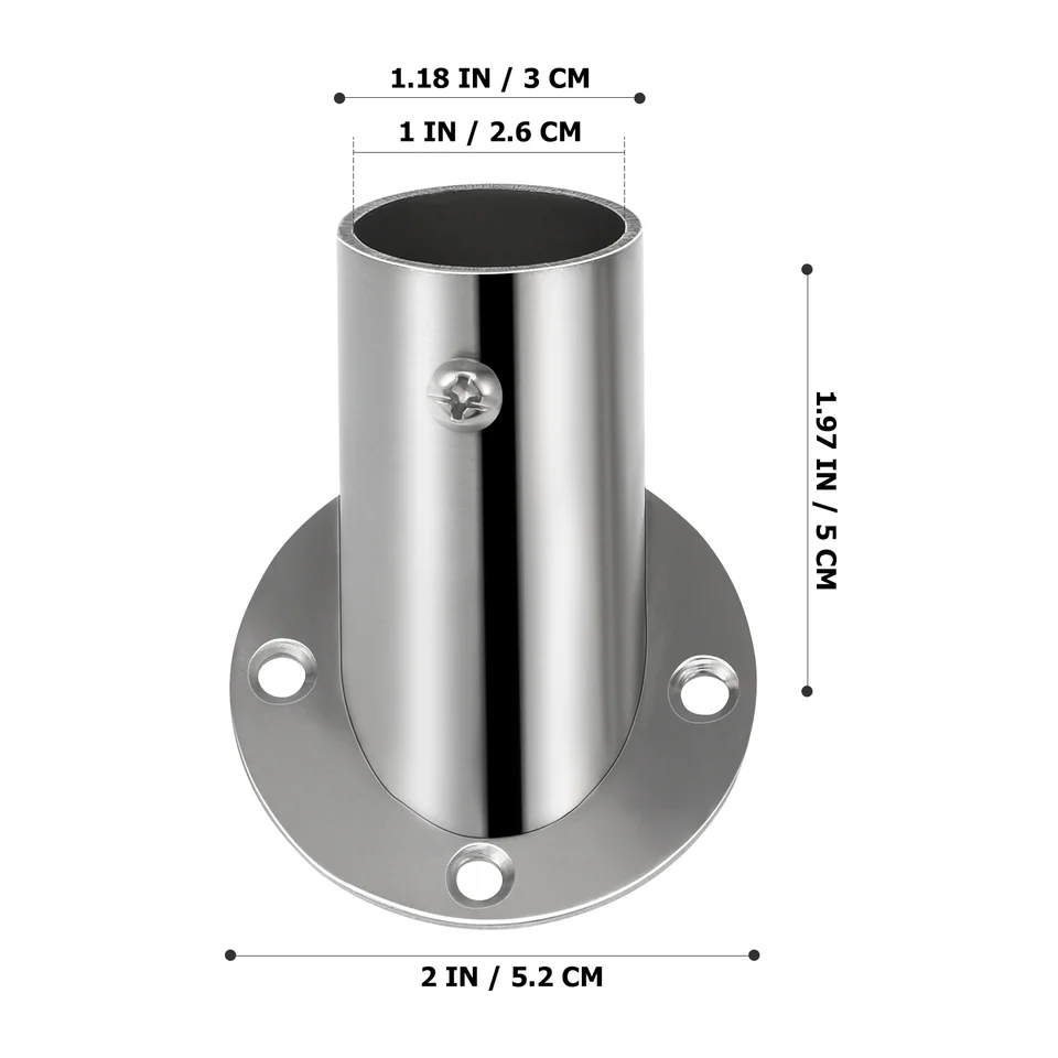 DECOMELODY Duschstangenhalter Edelstahl - Verstellbarer Winkel & Platzsparend
