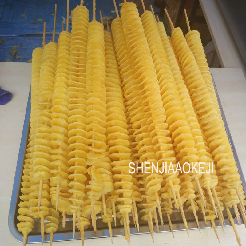 Electric Spiral Potato Slicers Electric Potato Chip Machine  Automatic tensile spin-cut potato tower machine 220V 1pc images - 6