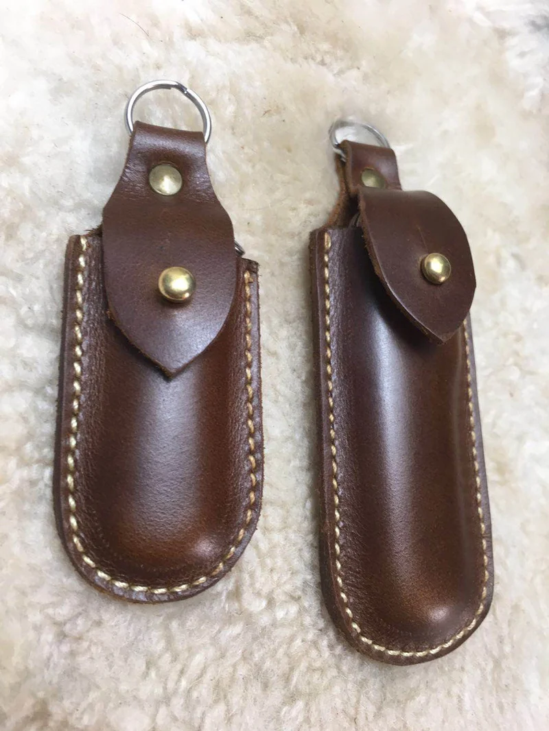 Genuine Leather Scabbard Knife Case Hand-stitched Cover For Classic SD Hiker Forester Army 58mm 84mm 91mm 111mm
