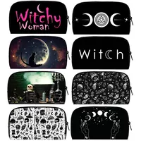Witchy Woman Wallet Witch Moon Star Cat Purse Magical Witchcraft Wicca Money Coin Bag Credit Card Phone Holder Women Long Wallet 1