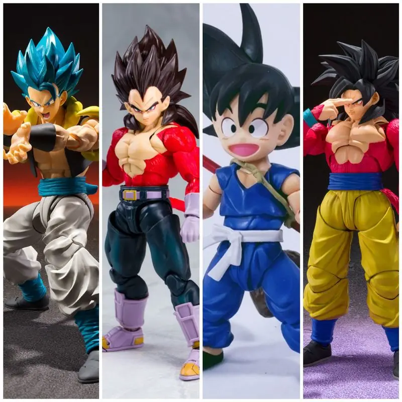 Boneco de desenhos automotivos, fabrica de modelos dragon ball gt  super-homem com 4, vegeta goujita, kakarotto - AliExpress