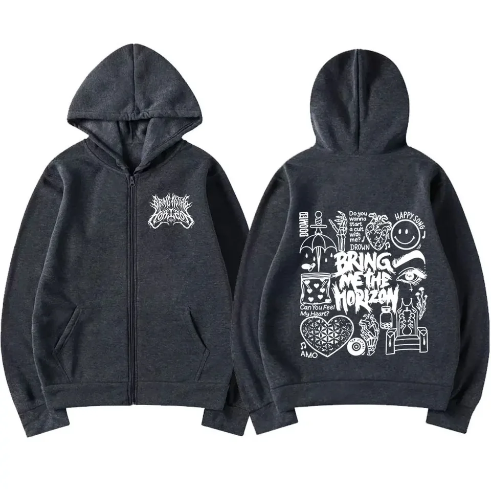 BMTH BringMe TheHorizon Zipper Hoodies Heavy Metal Rock Band