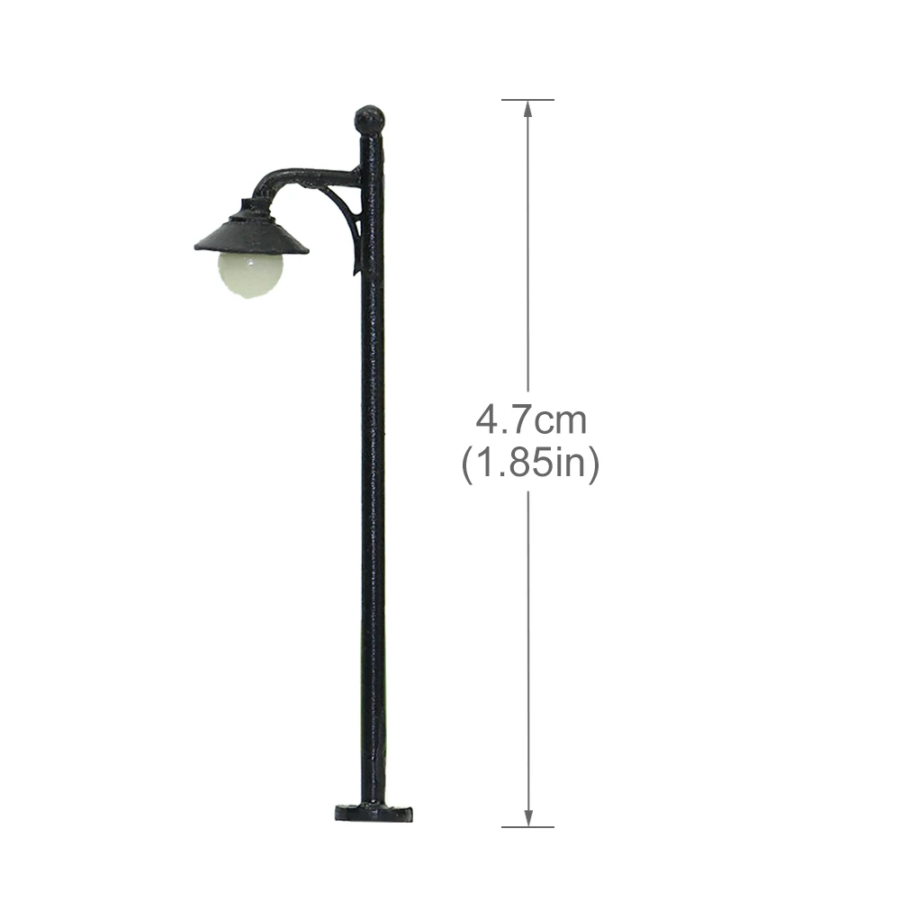 10 Lampioni LED Per Plastico Ferroviario Scala N (1:160