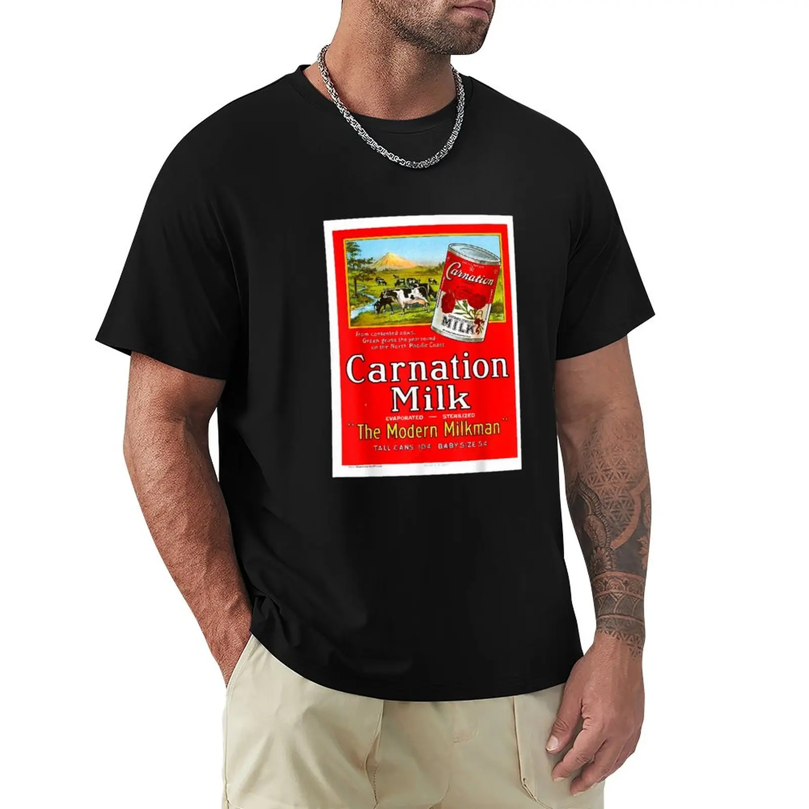 

Vintage poster - Carnation Milk Retro T-Shirt graphics t shirt funny t shirt t shirt man blank t shirts mens t shirts