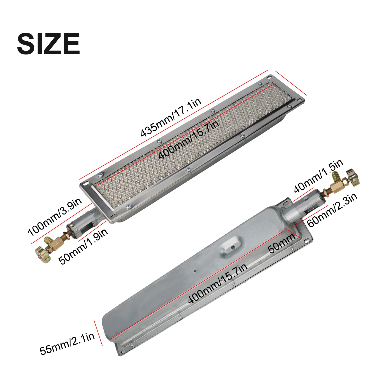 Metal Ceramic BBQ Barbecues Infrared Burner Barbecue Gas Grill Ceramic Heater Outdoor Cooking 440*95*5mm 410*80mm 310mm Tools