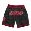 Custom Black Light Blue-Pink Authentic Throwback Basketball Shorts  3D All Over Printed Men's Shorts Quick Drying Beach Shorts 1