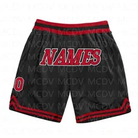 Custom Black Light Blue-Pink Authentic Throwback Basketball Shorts  3D All Over Printed Men's Shorts Quick Drying Beach Shorts 1