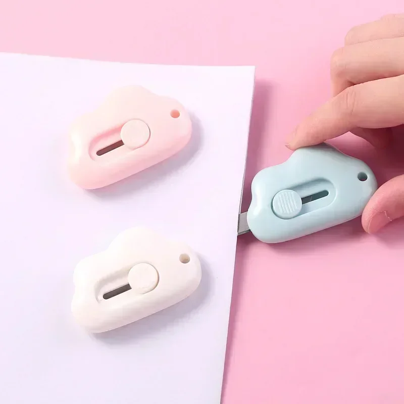 Utility Knife Cute Rabbit Cloud Color Mini Portable Paper Cutter Cutting Paper Razor Blade Office Stationery Cutting Supplies