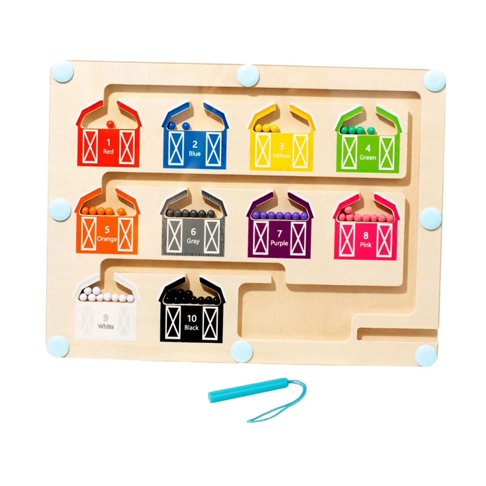 

Magnetic Color and Number Maze Sensory Development Busy and Entertained Children Learning Board for Preschool Activity Ages 3-5