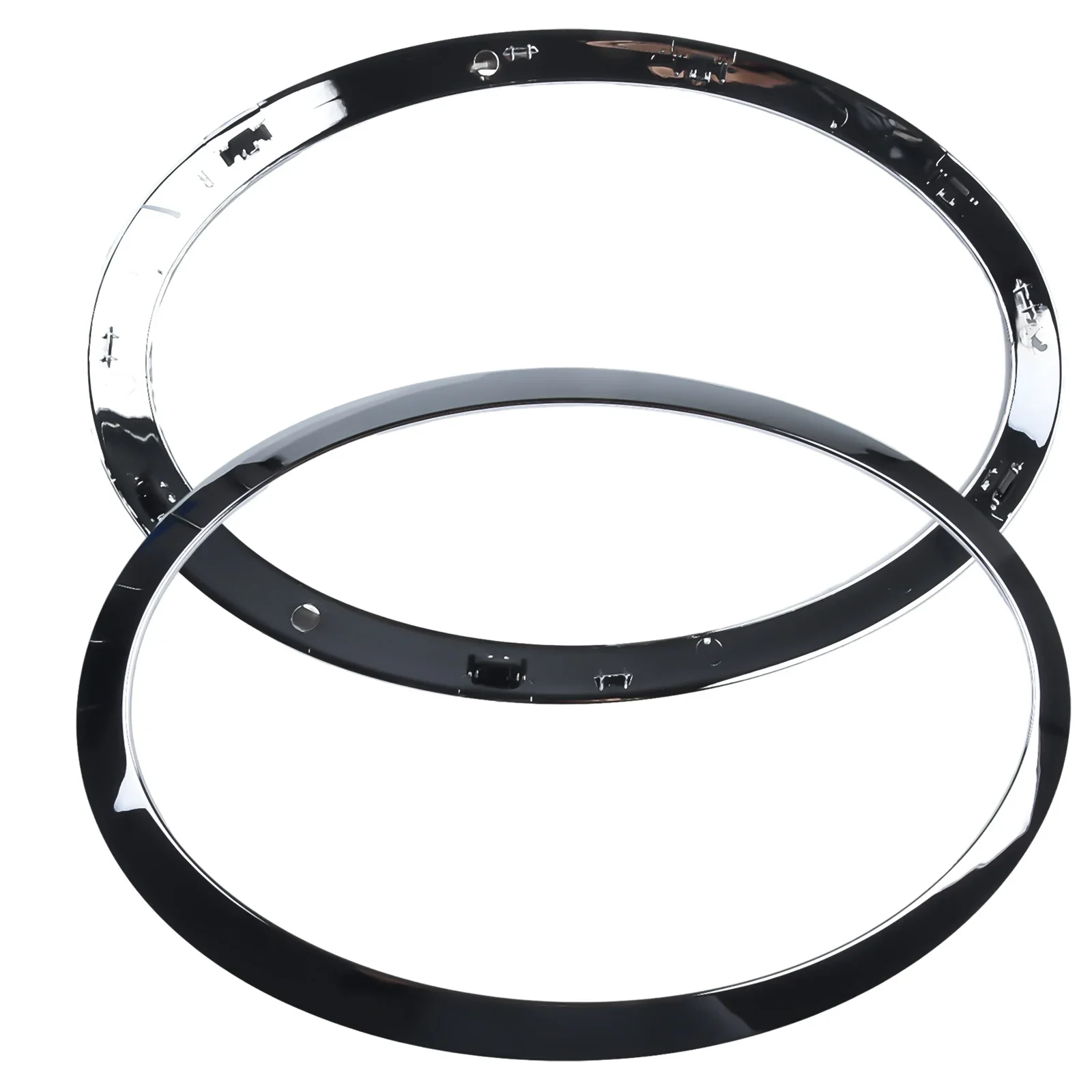 

2pcs Bright Silver Plating Headlight Trim Ring Left + Right Ring Light-weight New For MINI F55 F56 F57 39.3cm X 28cm X 1cm ABS