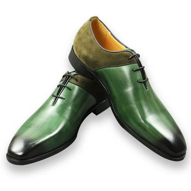 Новинка 2022, мужские кожаные туфли ручной работы, Женская Профессиональная обувь-оксфорды Haute Couture из натуральной кожи черного или зеленого цвета CN 1