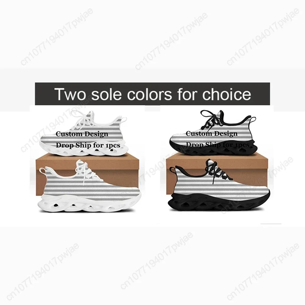 Custom Shoes Customize Your Image/Logo Women Flat Shoes Comfort Lace Up Sneakers Mesh Platform Shoes Zapatos Mujer Hot