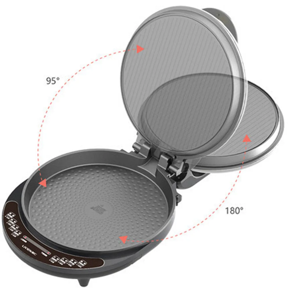 Electric Baking Pan Double-sided Heating Suspension Type Crepe Maker Skillet Pancake Baking Machine Pie Pizza Griddle