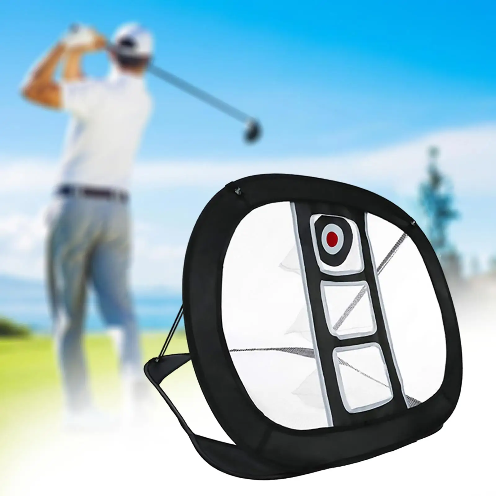 

Golf Chipping Net Golf Hitting Net Golfing Target Net Easy Setup Folding Golf Practice Net for Swing Practice Golf Training Net