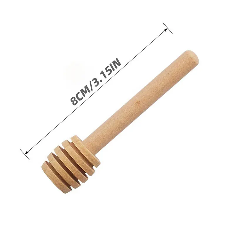 Wooden Spoon 100Pcs Mini Honey Stir Bar Mixing Handle Jar Long Stick Kitchen Supplies