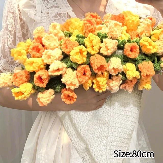Handmade Flower Knitted Blanket 5