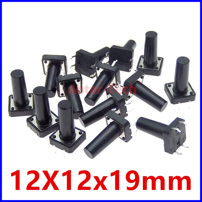 Tactile Button Caps 20PCS Tactile Tact Mini Push Button Switch Micro switch 12x12 12*12*4.3mm 5mm 6 7 8 9 10 11 12 mm 4Pinc tact switch