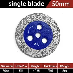 Diamond Saw Blade 50mm for Cutting and Grinding Granite, Marble, and Ceramic Tiles (Single Blade  50MM)
