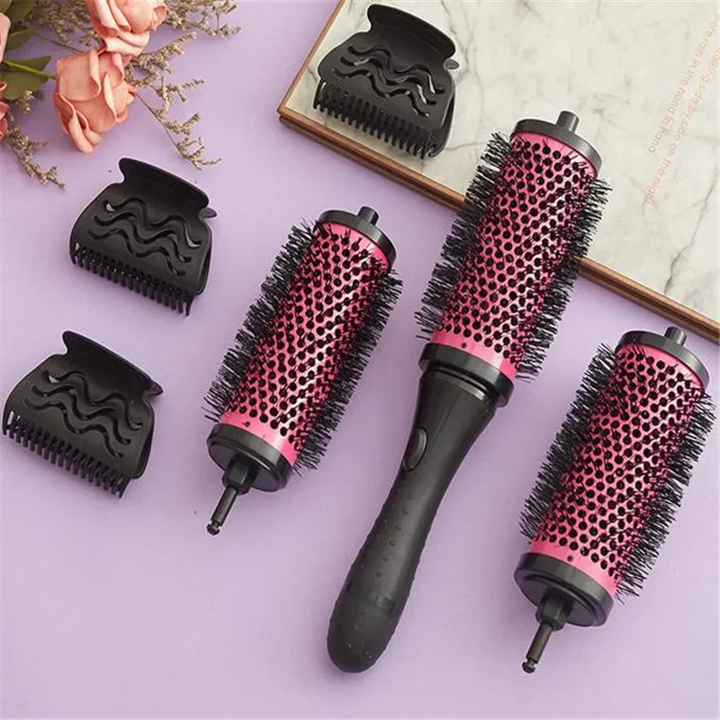 6pcsset3SizesDetachableHandleHairRollerBrushWithPositioning