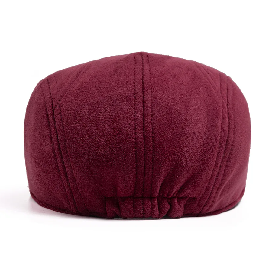 Neue Wildleder Winter Baskenmütze Hut Mode Männer Frauen Einstellbare Zeitungsjunge Mütze Flache Visier Berets Unisex Panama Hut Retro Casual Baskenmütze Gorra – Detail 10