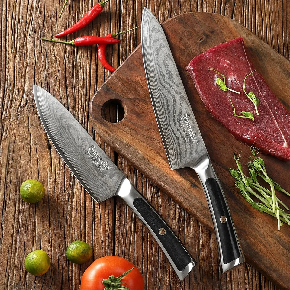 Sunnecko Elite Damascus Steel Chef Knife Set